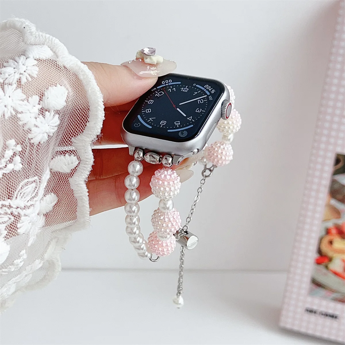 Smykker klokkerem for iWatch Ultra 2 Series 10/9/8/7/6/5 Mote armbånd Klokkereim 42/44/45/46/49 mm 38/40/41 mm_voghion.com