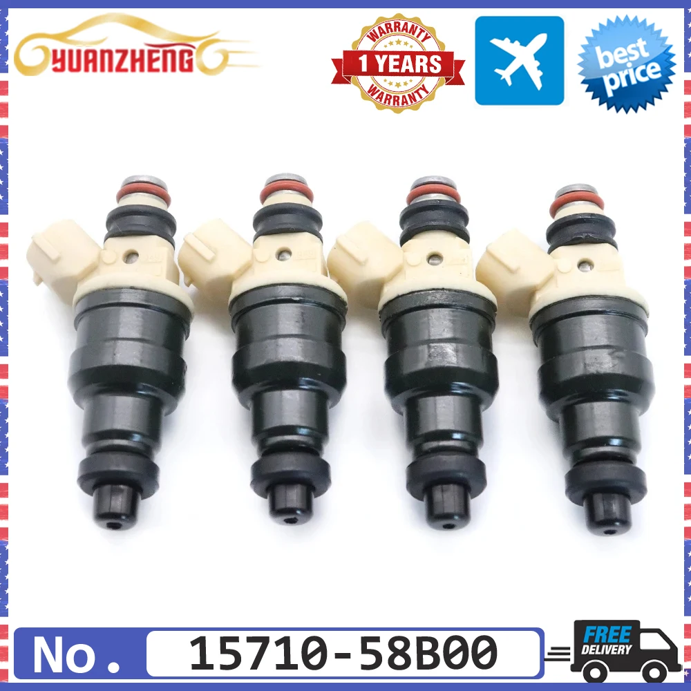 

4pcs 15710-58B00 Car Fuel Injectors Nozzle For Suzuki 92-98 Sidekick X-90 for Chevrolet Geo Tracker 96-98 1.6L
