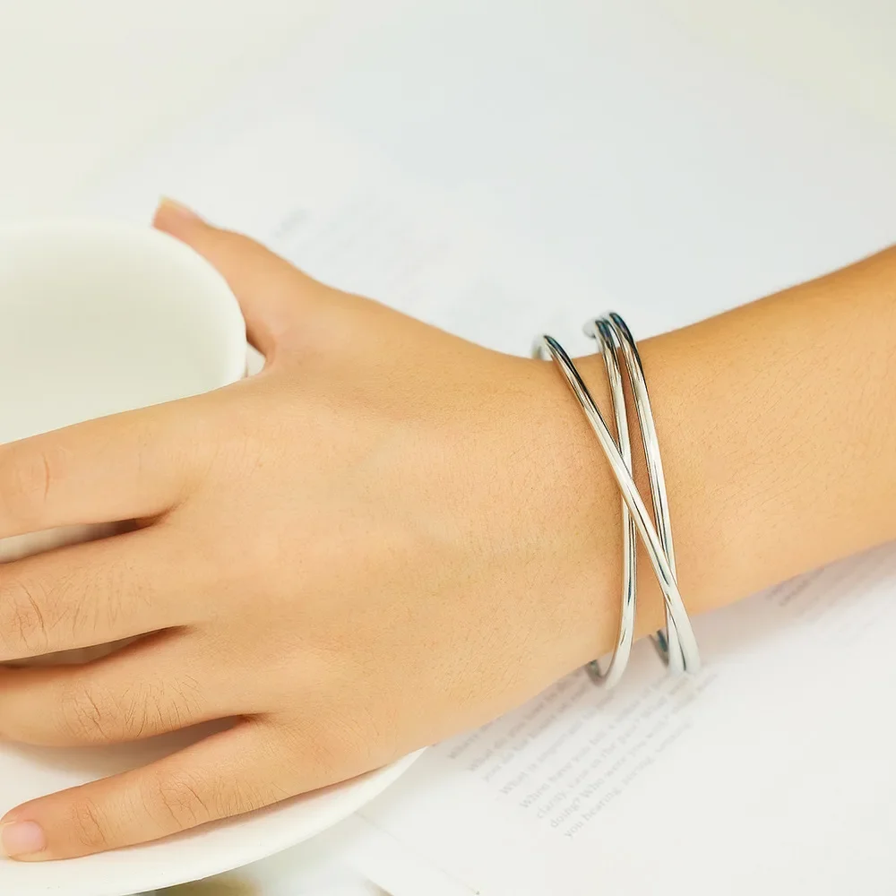 High Quality Cross Bracelet Stainless Steel Waterproof Bangle Jewelry for Women Girls Friends Party Gifts 5