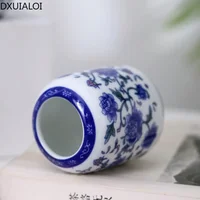 DXUIALOI Chinese antique mini applique small vase ceramic crafts living room desktop hydroponic vase home decoration 2