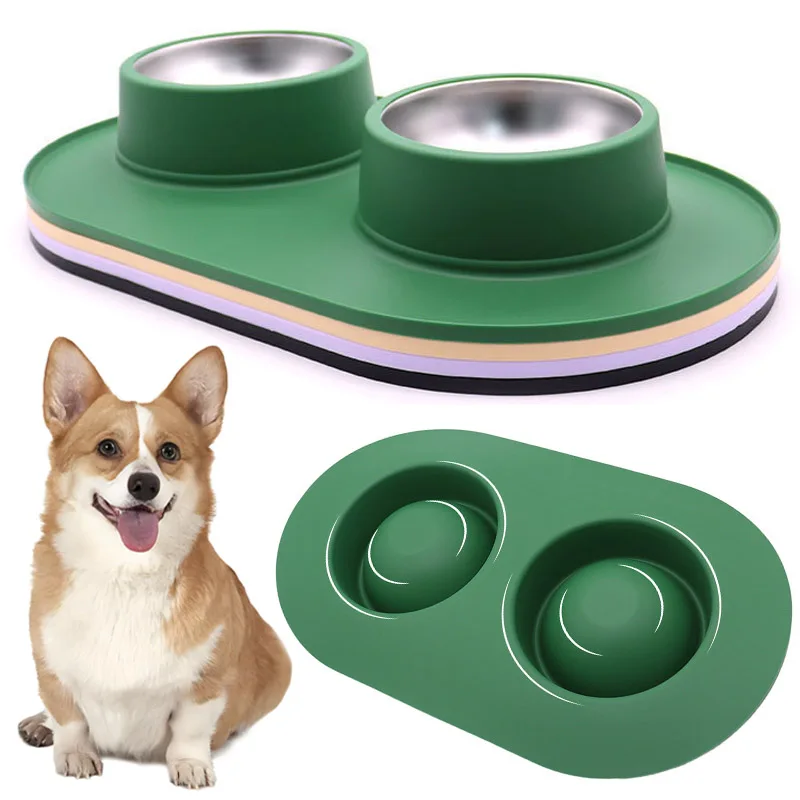 No-Spill Dog Food Bowl Set 1