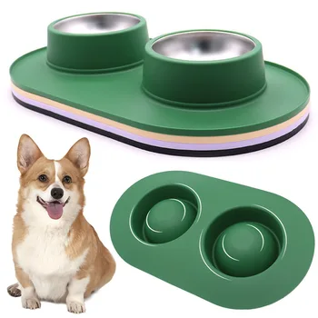 No-Spill Dog Food Bowl Set 1