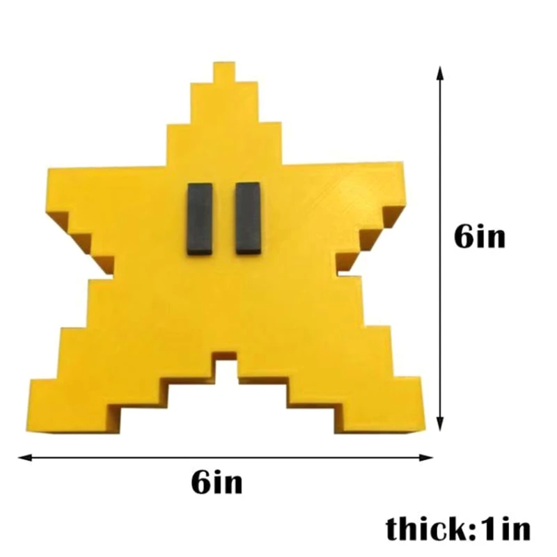 3D Pixel Star Christmas Tree Topper Classic Game Ornament Christmas Tree Decorations Holiday Xmas Gifts christmas tree decoration,christmas star decoration