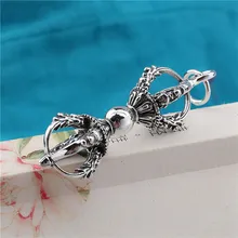 

Thai Silver S925 Sterling Silver Vajra Pendant for Men and Women New Sweater Chain Ethnic Style Buddhist Silver Pendant Gift