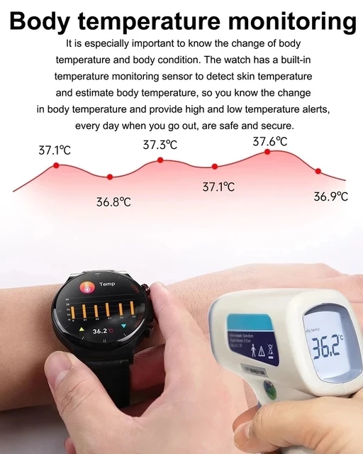 24936-9bed35.jpg Montre connectée avec traitement Laser pour hommes, ECG PPG, moniteur de fréquence cardiaque et de sucre dans le sang