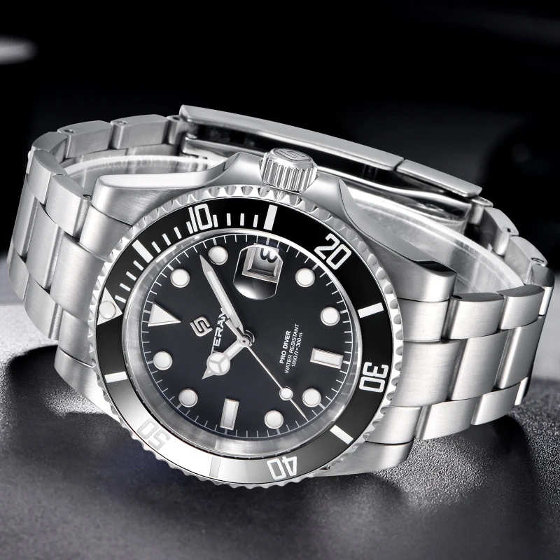 LIGE Fashion Diver Watch Men Casual Sports Military Men's Mechanical Wristwatches Waterproof Automatic Watch Men Reloj Hombre