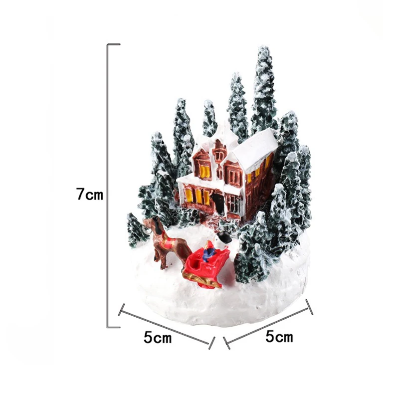 Festive LED Night Light: Luminous Micro Landscape House Ornament and Creative Children's Gift