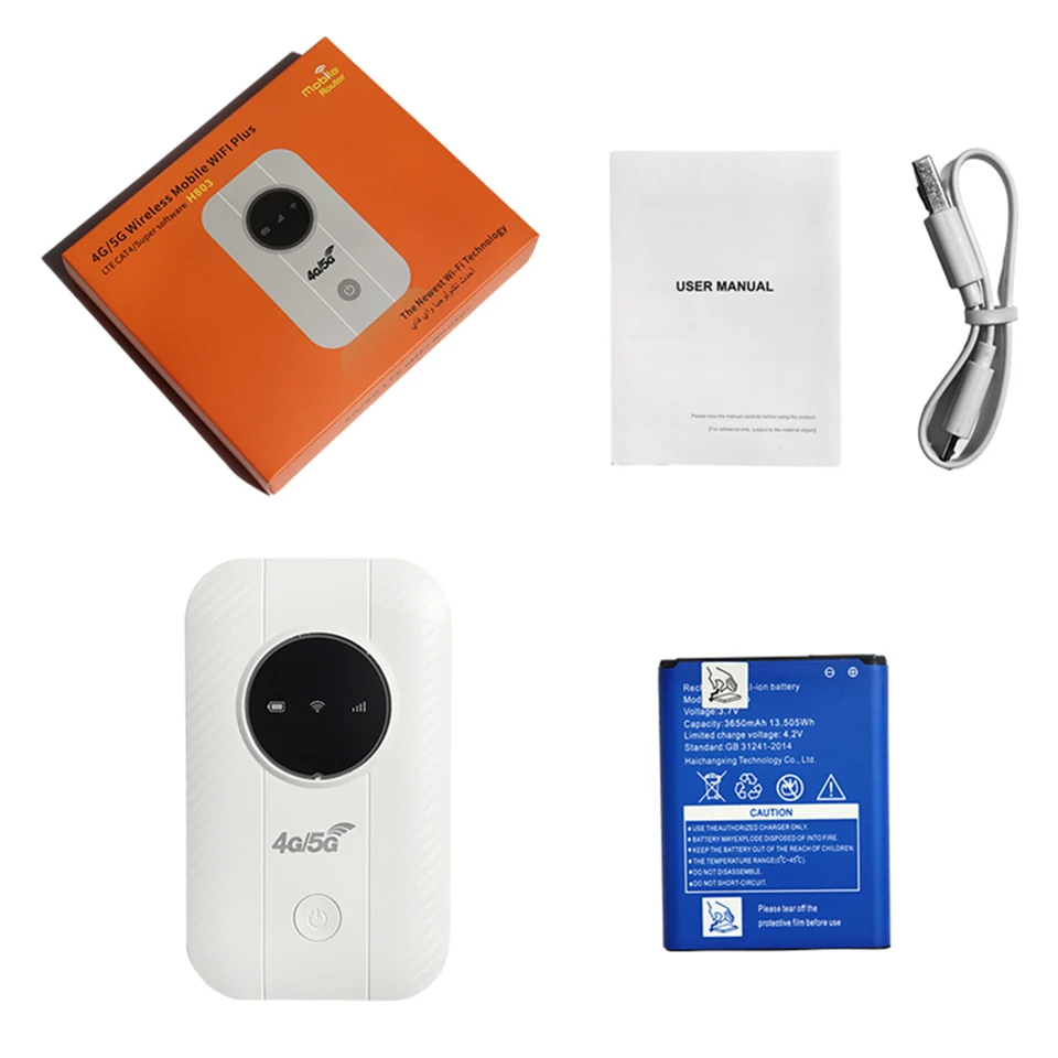 Hotspot WiFi Mobile 4G H5577 - Router Portatile Con Slot SIM, Fino A 10 Utenti, Batteria 2100mAh - Foto 12