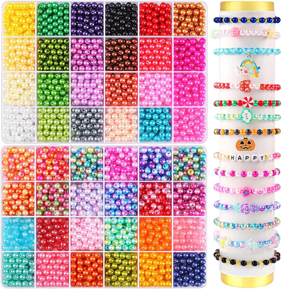 48-Color Pearl Bead Jewelry Kit 1