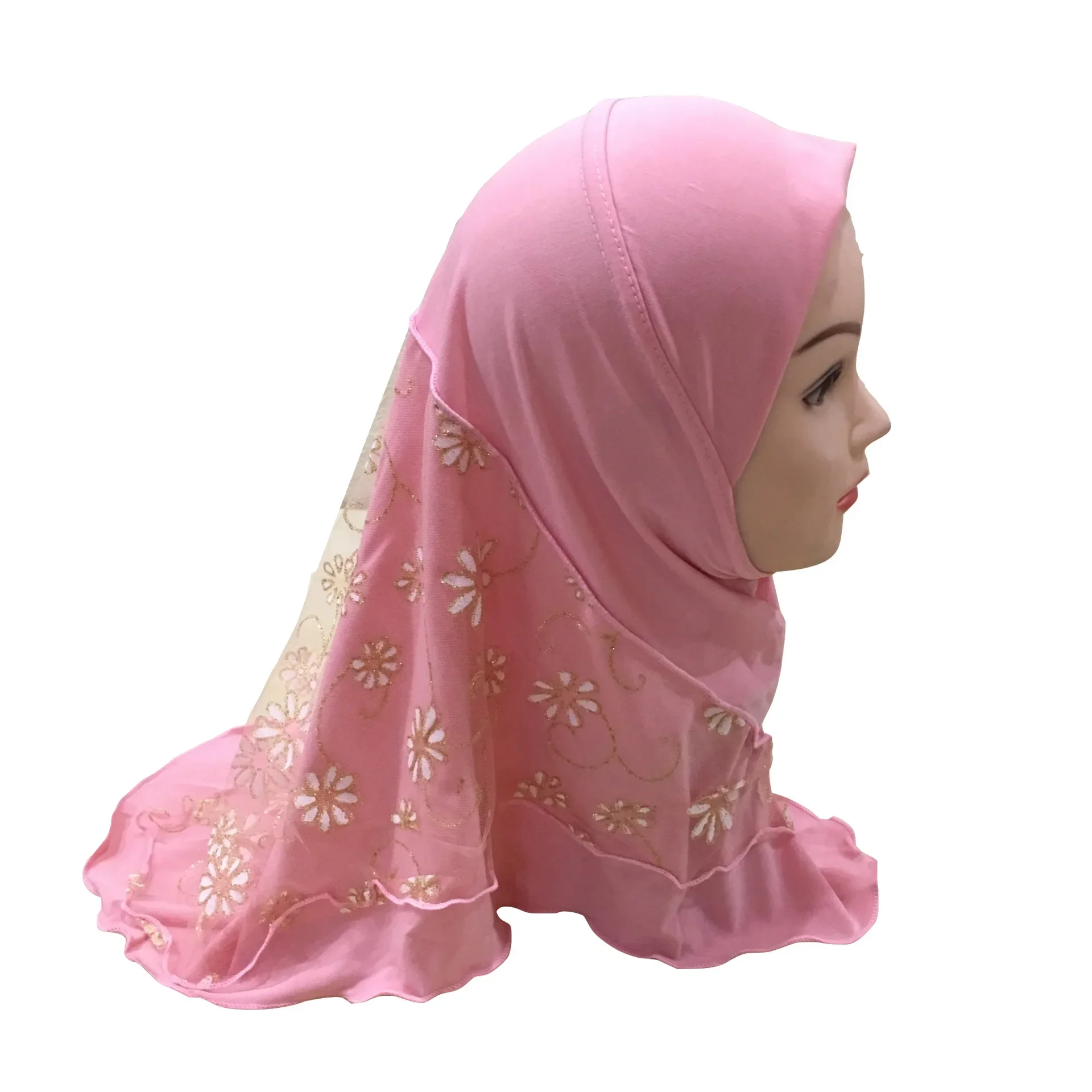 Islamic Kids Girls Head Scarf Headwear Muslim Hijab Inner Cap Wrap Shawl Scarf Ramadan Amira Headscarf Full Cover Turban Hijab