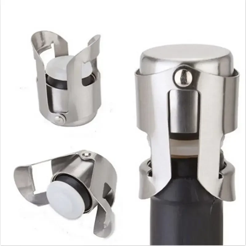 Household Convenience Small Tools Professional Stainless Steel Champagne Sparkling Wine Bottle Sealer Stopper Accessories Supply, wine bottle stopper