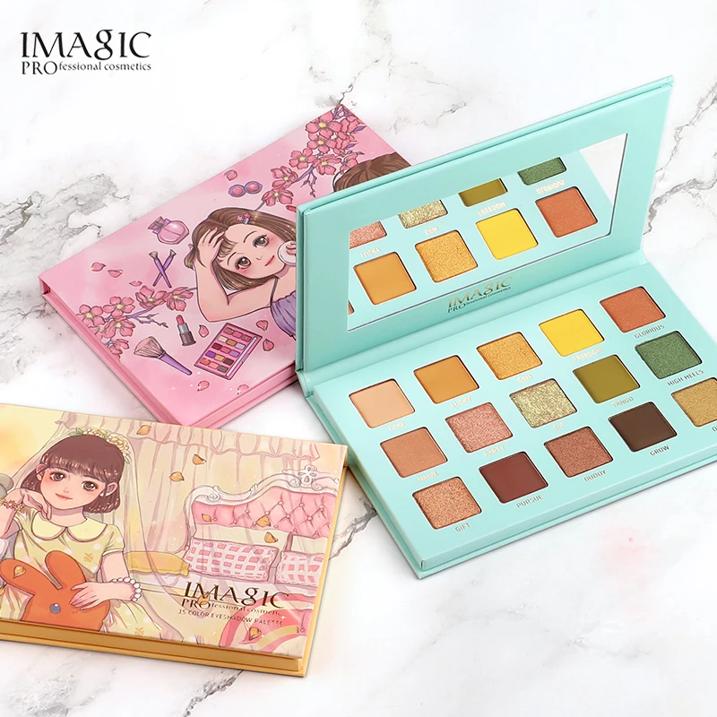 Eye Shadow Eye Shadow Plate IMAGIC Eyeshadow Palette 15 Colors Matte Shimmer Glitter