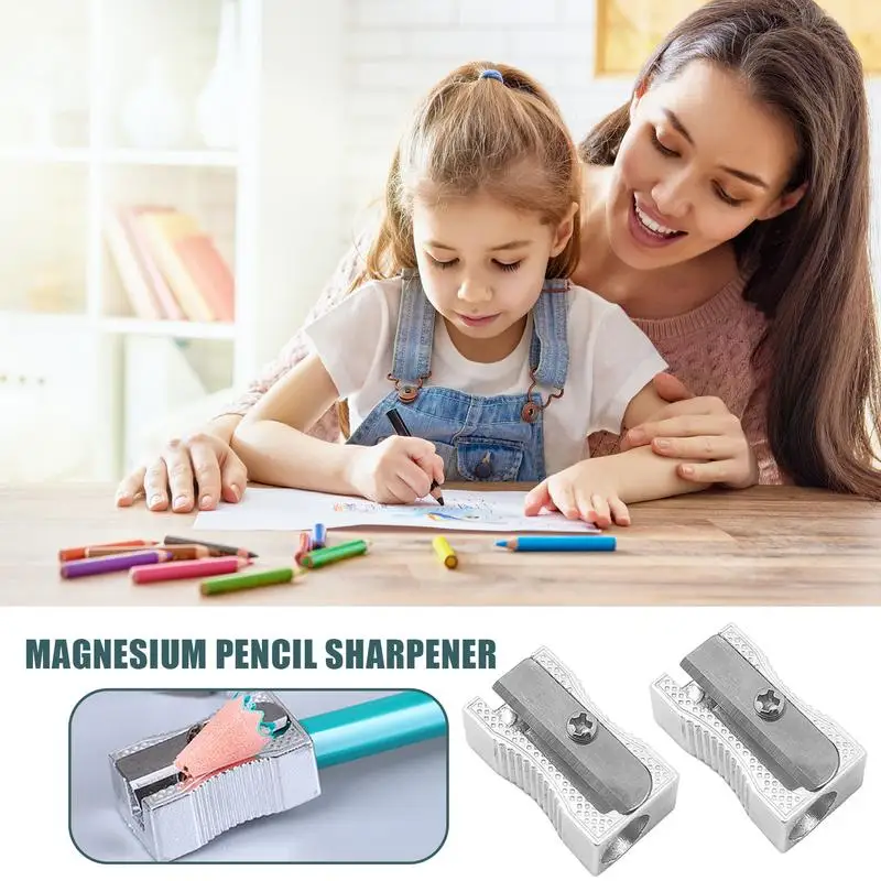 Temperamatite in magnesio Temperamatite in metallo e grafite in magnesio Forniture per ufficio ergonomiche Accessori di cancelleria - immagine 4