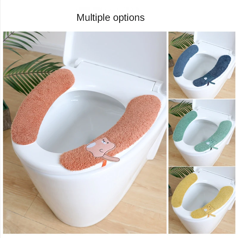 krassen draadloos ergens Universele Toiletbril Stickers Met Handvatten Herbruikbare Wc Kussen Pad  Wasbare Huishoudelijke Badkamer Seat Deksel Cover| | - AliExpress