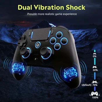QRD Spark N5 Wireless Controller forPS5 PS4 PS3 IOS Android PC Hall Effect 9-color LED lights Vibration effect PS4 Gamepad 4
