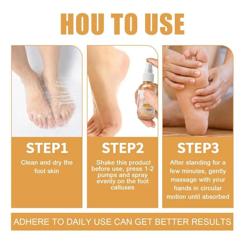 Foot Callus Removal Spray 1.01 Oz Dry Feet Skin Remover Foot Care Callus  Softener For Exfoliation Hydrating Quickly Nourish Feet - AliExpress