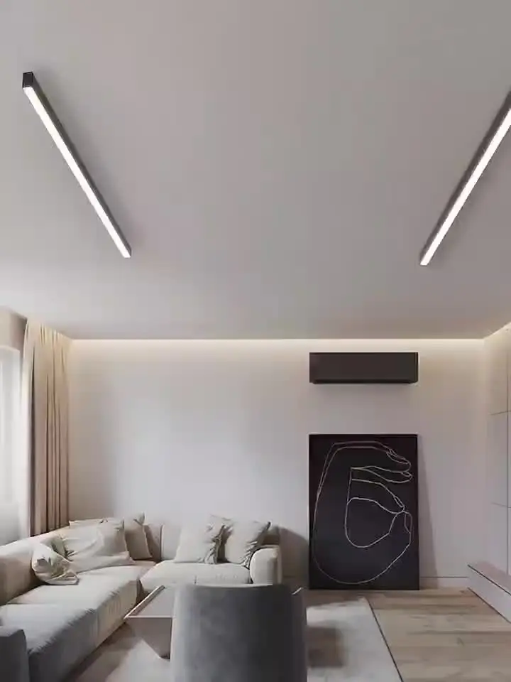 Минималистичная линия искусственная потолочная лампа регулируемая яркость