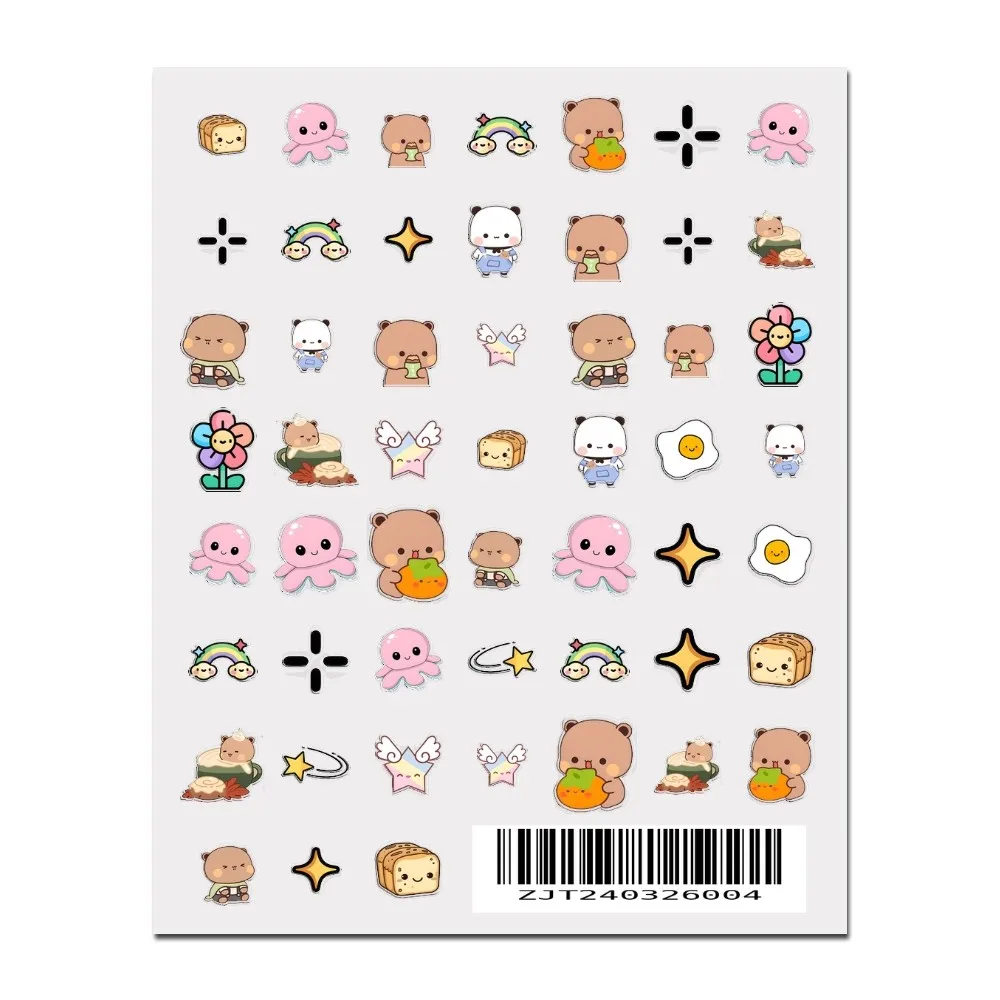 1PCS BUBU DUDU 3D Adhesive Nail Art Sticker Cartoon Nail Art Decal Sticker Parts Manicure 3d stickers cartoon nail stickers