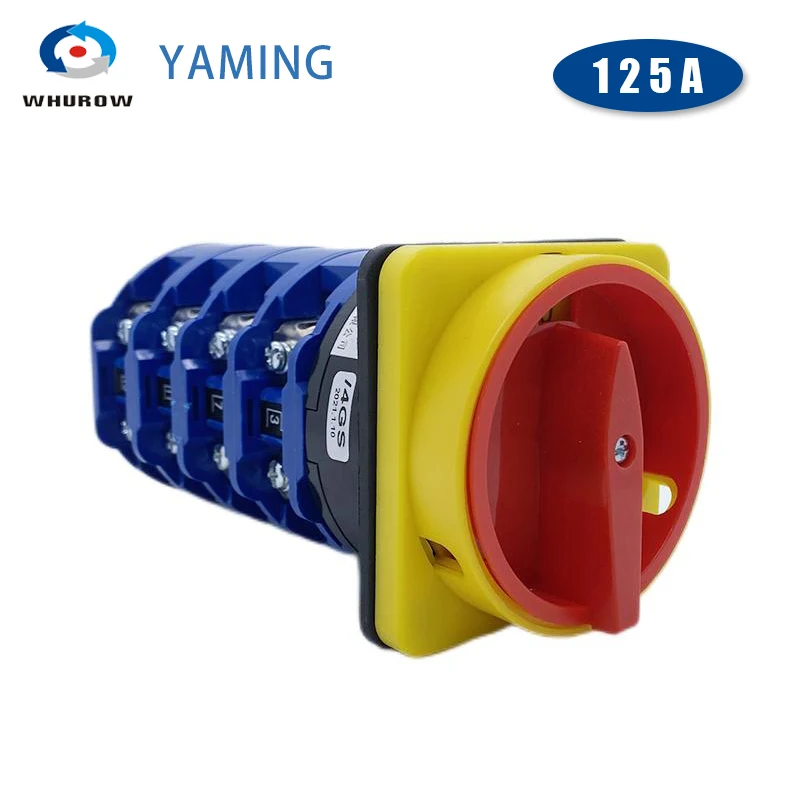 Punho Bloqueável Interruptor Rotativo de Came Painel de Cadeado Painel Rotativo Pólos Pólos Posições Pólos 690v 125a Lw26gs125