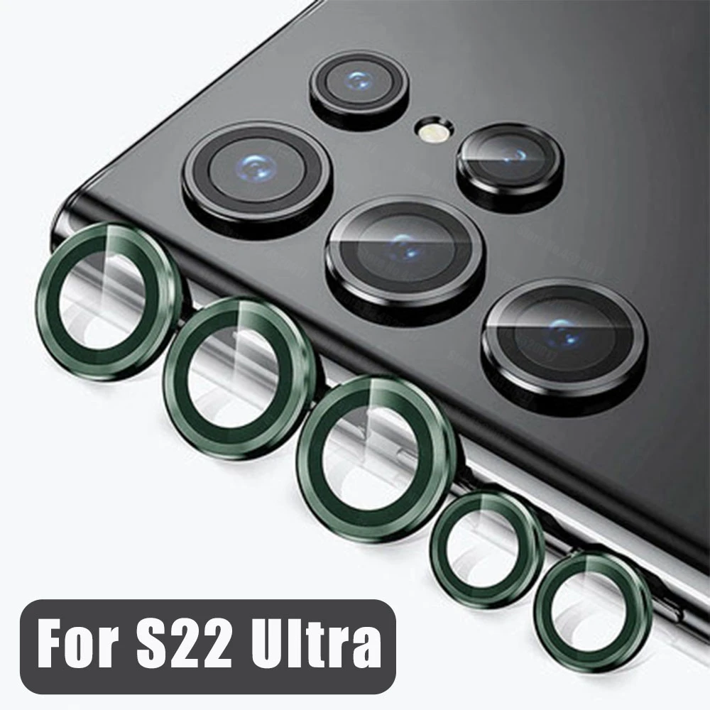 phone screen cover For Samsung Galaxy S22 Ultra Metal Camera Lens Screen Protector Case For Samsung s22 ultra Aluminum Alloy Camera Lens Glass Case phone tempered glass Screen Protectors