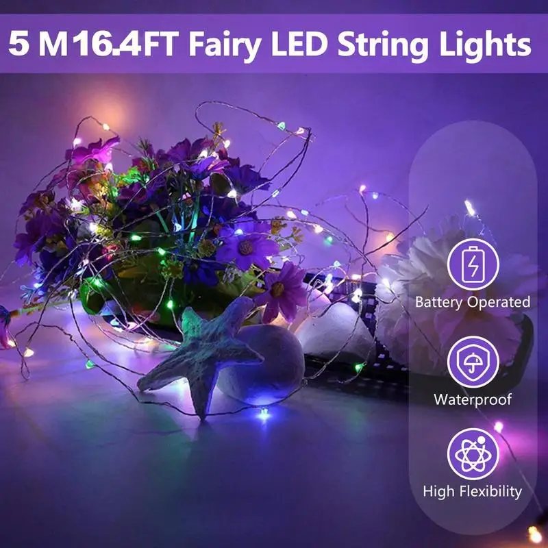 Led Fairy Lights Copper Wire String Holiday Outdoor Lamp Garland For Christmas Tree Wedding Party Decoration