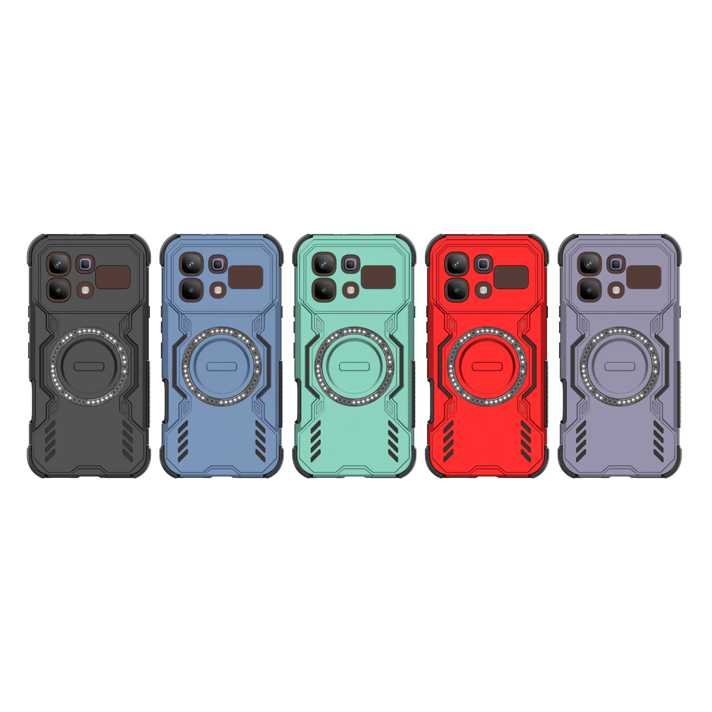 Enhanced Heat Dissipation Shockproof Magnetic Case with Matte Finish