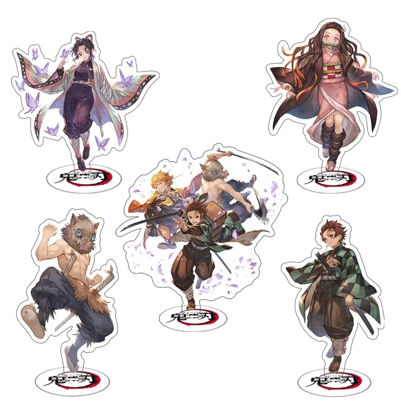 

Demon Slayer Anime Acrylic Stand Kimetsu no Yaiba Kamado Tanjirou Hashira Giyuu Action Figure Desk Model Plate Holder Stationery