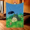 Custom Blankets Sofa Decoration Totoro Soft Blanket 150x200 Bed Throw Blanket for Sofa Luxury Bedding Home Interior Fluffy Plaid 1