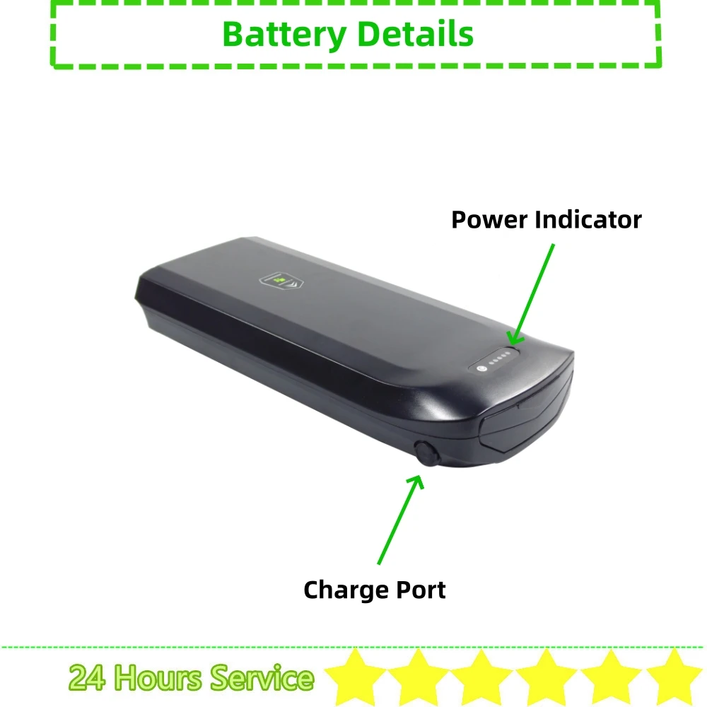 Rear Rack Carrier Ebike Battery 36V 7.8Ah 8.8Ah 10Ah 10.4Ah 13Ah 17.5Ah 24V 10Ah for Toplife E8000 E-4400 Amigo E-Active E-bike lithium battery pack electric bike battery case