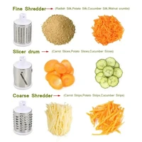 Machine de découpe de légumes manuelle 3 en 1, avec 3 rouleaux tranchants, fromage, pommes de terre, ail, accessoires de cuisine, offre spéciale 2