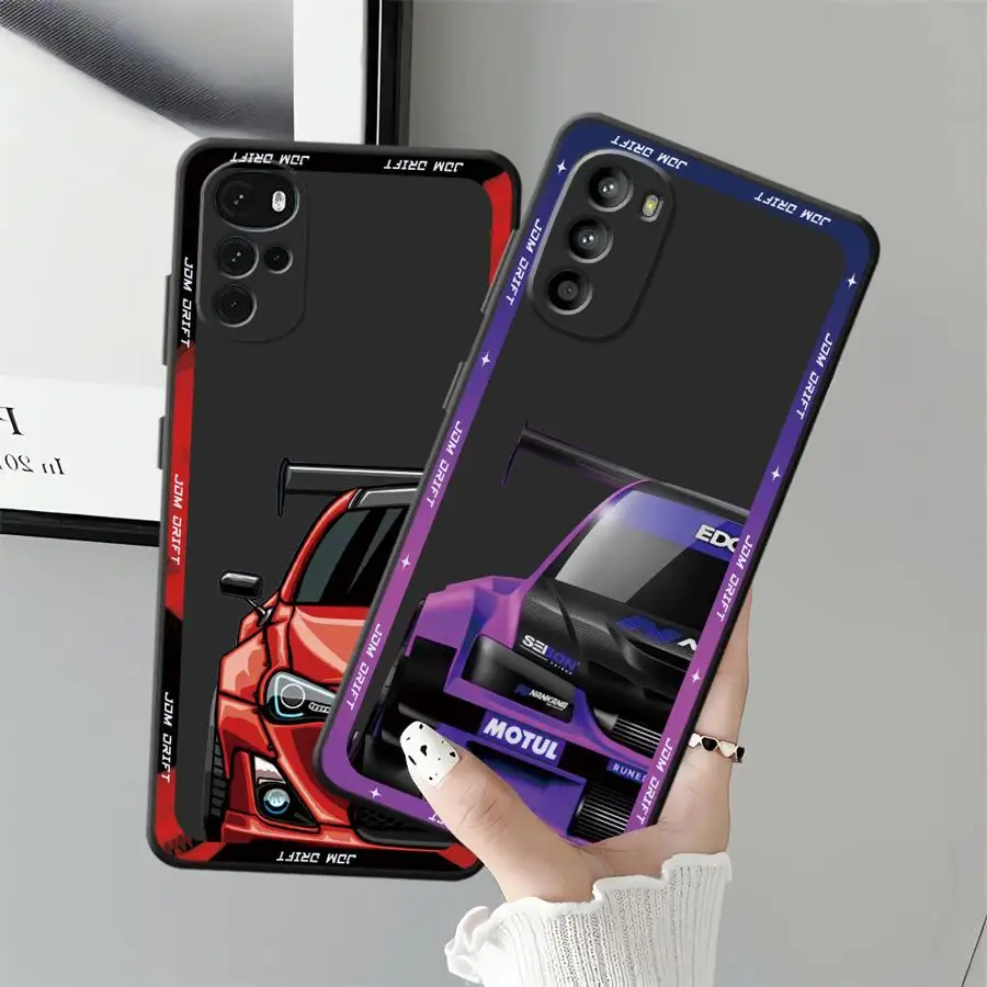 JDM Car Design Black Soft Phone Cover
