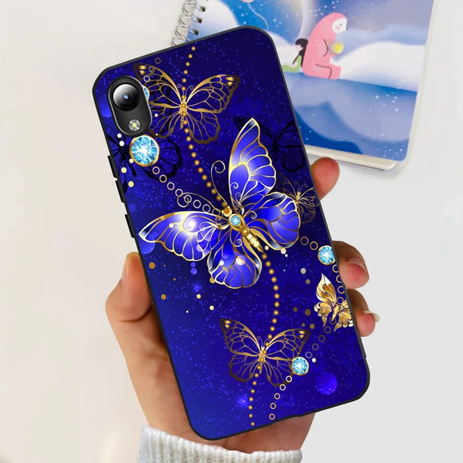 Lovely Printing Black Silicon Soft Back Cover Phone Case