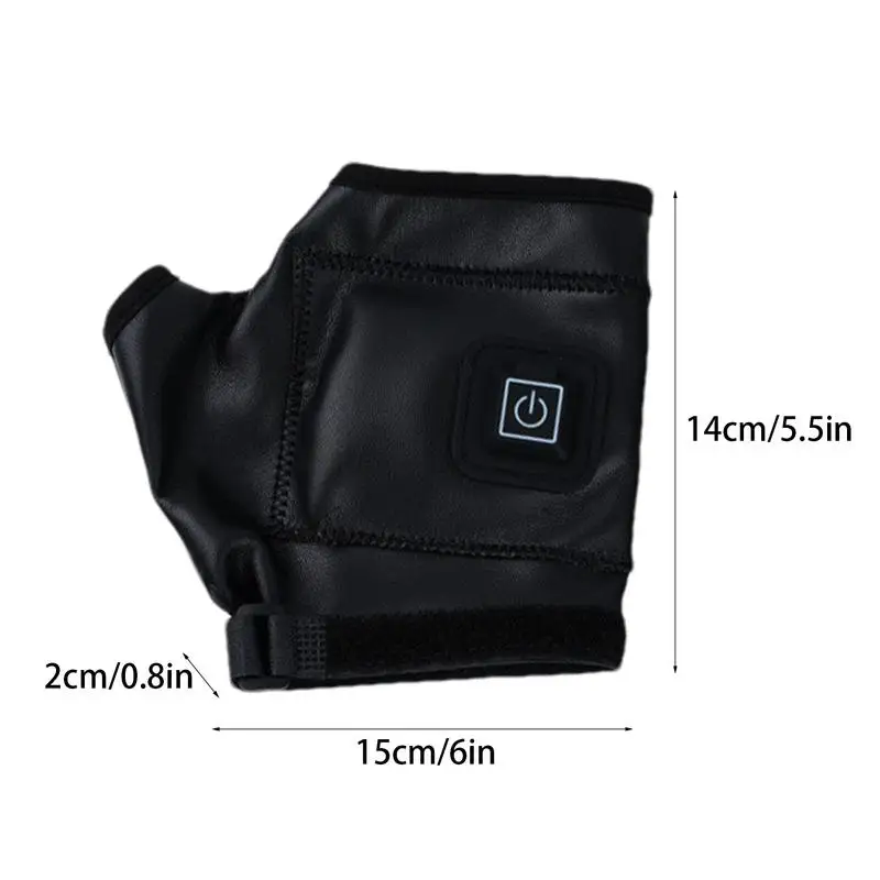 USB Heated Gloves Outdoor Hand Mittens Fingerless Cycling Heating Gloves Rechargeable Winter Heating With 3 Adjustable