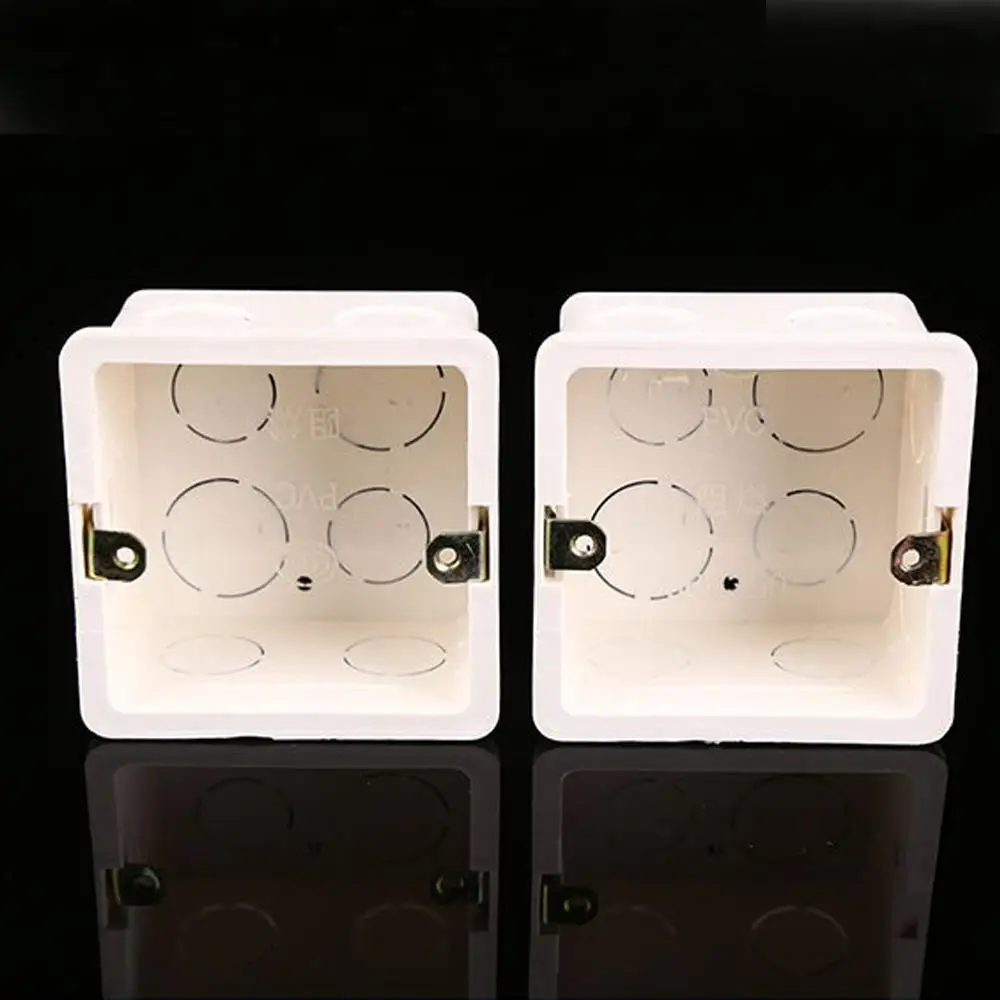High Quality Cassette Universal White Wall Mounting Box for Wall Switch and Plastic Enclosure Socket