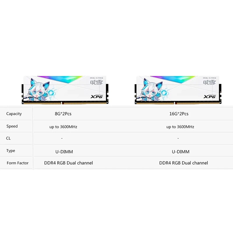 Adata XPG Spectrix D50 ROG STRIX DDR4 RGB RAM 8GBx2 16GBx2 3600MHz