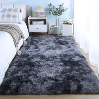 Tapis doux pour chambre à coucher, moelleux, antidérapant, teint par nouage, peluche, doux, Shag, pour chevet, salon 3
