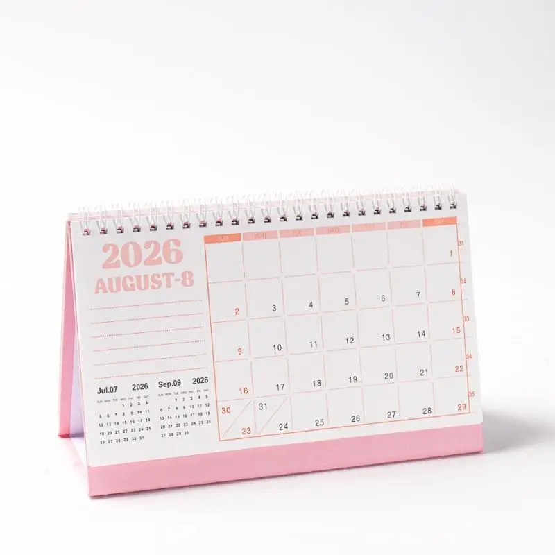 2026년 책상 달력 대형 영어 달력 도서 연간 할 일 목록 월간 일일 플래너 시간 관리