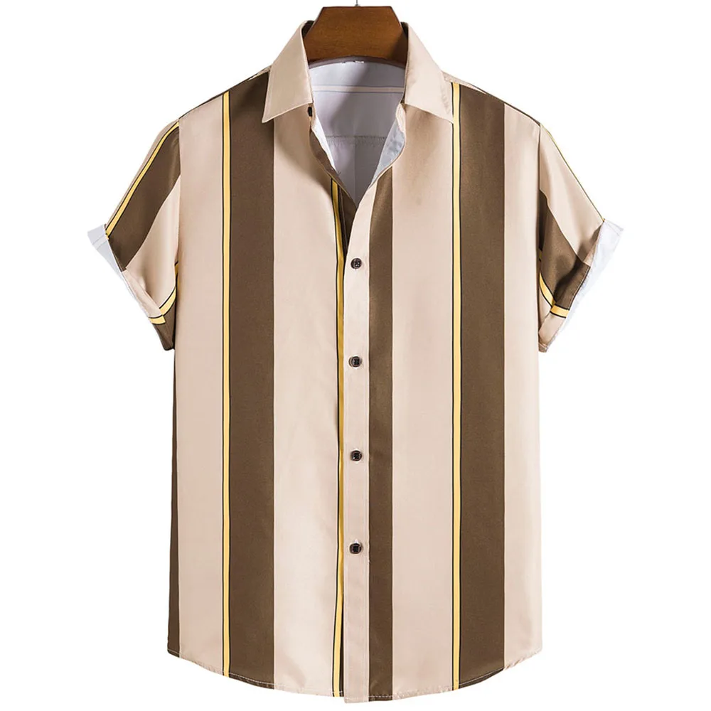 Casual Short Sleeved Shirt Short Sleeved Shirt Hawaiian Shirt for Men