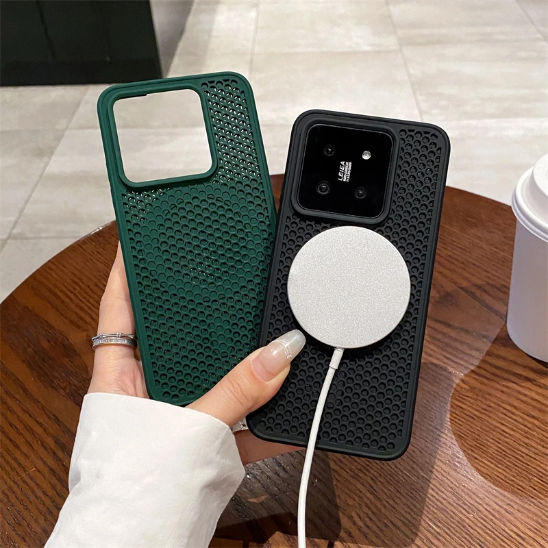 Luxury Heat Dissipation Magnetic Breathable Cooling Mesh Hard Cover