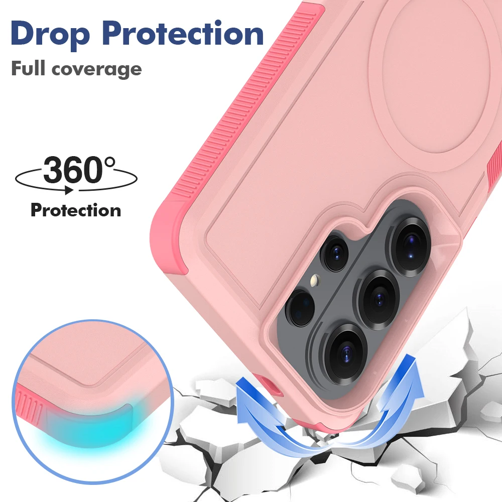 Luxury Solid Color Strong Magnetic Shockproof Slim Fit Phone Case