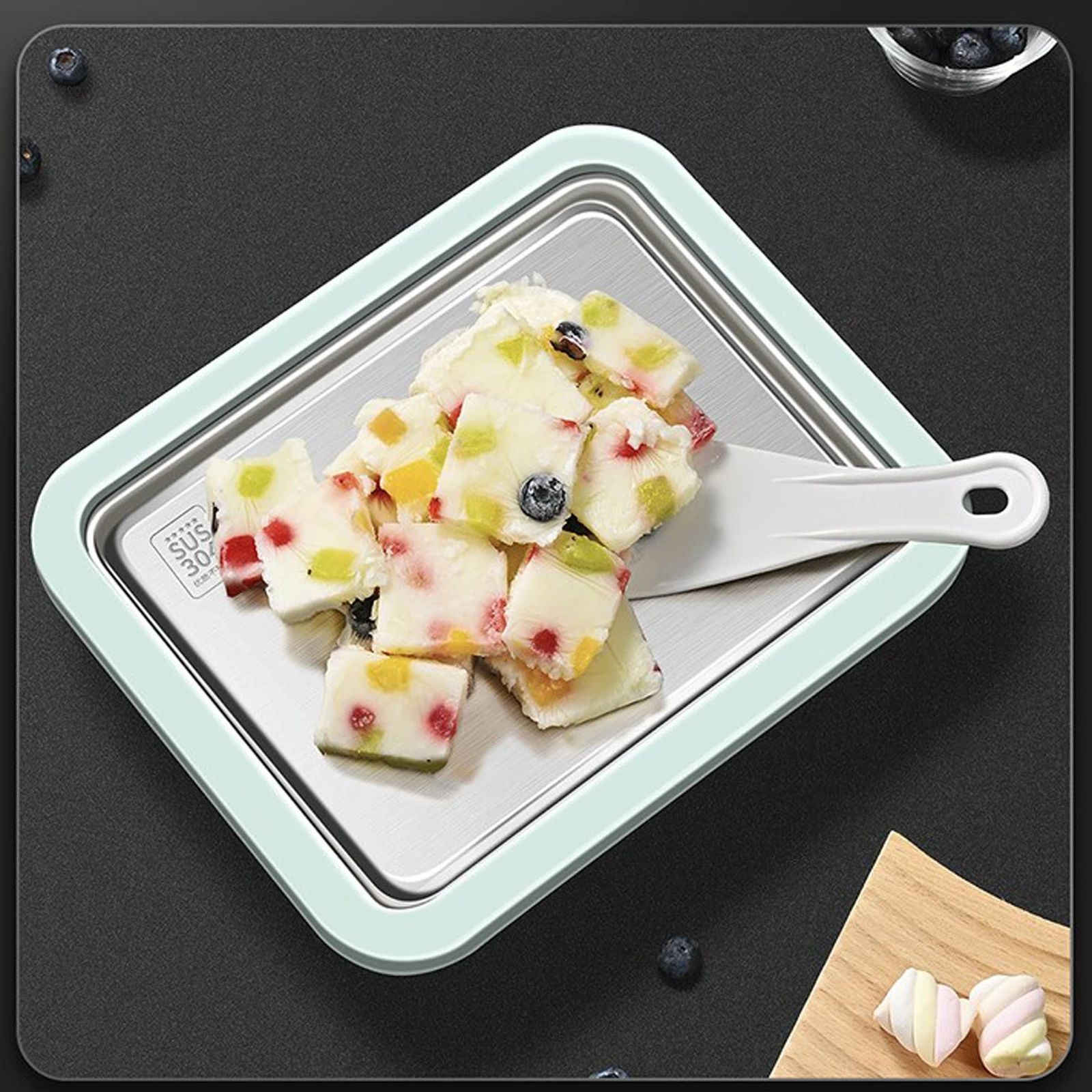 Fried Yogurt Machine Small Household Children's Mini Ice Cream Homemade Fruit Fried Ice Plate Plug-free Cream fried yogurt machine