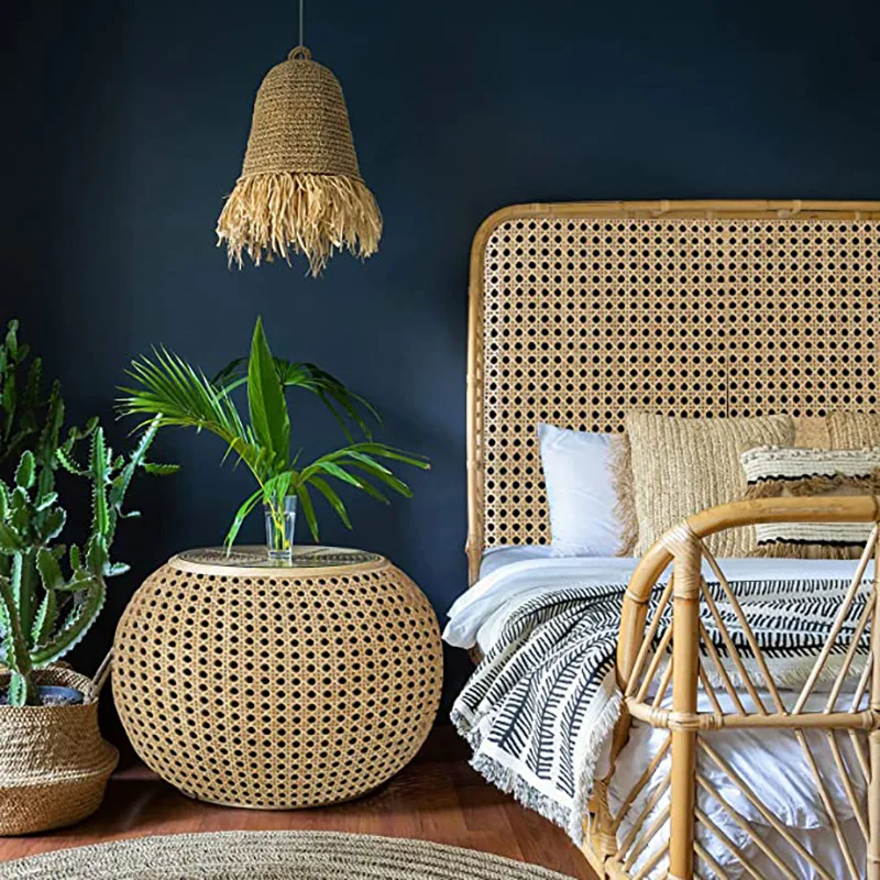 40 45 50 60 70cm Natural Rattan Octagonal Decoration Cane Webbing Real Indonesia Rattan Wall Decor Furniture Repair Material