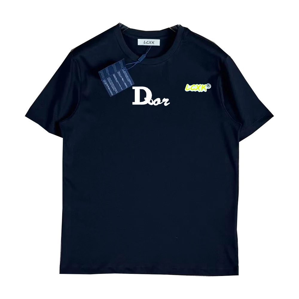 

Топ Роскошный Новинка Весна 2024 удобная и универсальная Повседневная облегающая футболка с круглым вырезом и вышитыми буквами Топ для женщин LCXK