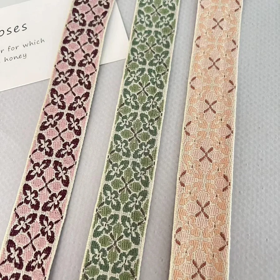 10 Yards /Lots Width 2.5 CM Ethnic Style Webbing Woven Jacquard Ribbon flowers For Garment Straps Accessory IS-3316