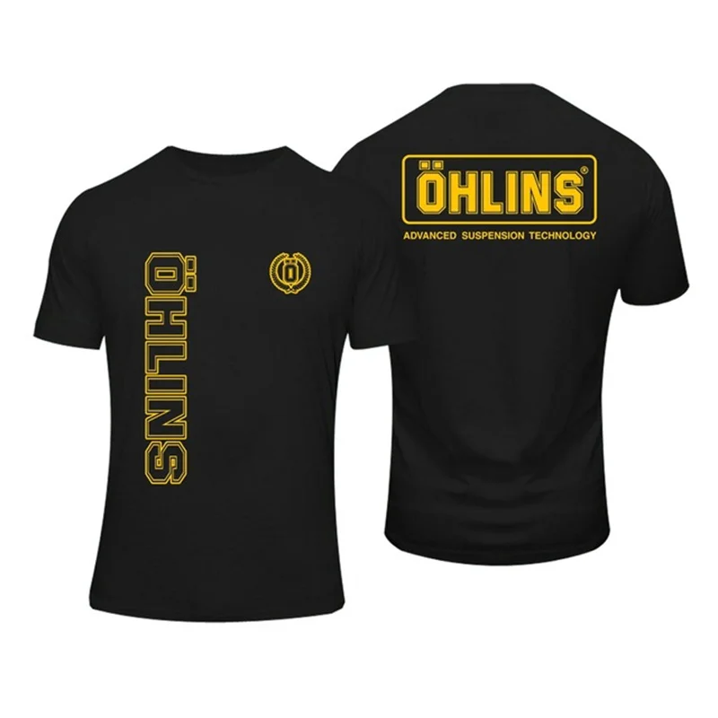 Short Sleeve T Shirt Men Ohlins Shock Suspension Car Motorcycle Sport Racing T Shirt Summer Casual Oversized Short sleeve T-shirts