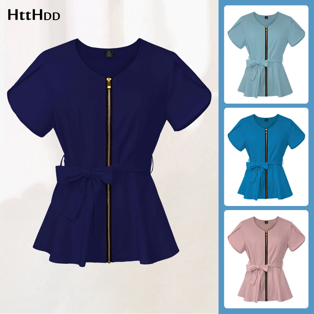 

Breathable Hospital Uniforms Pet Doctor Scrub Top Nursing Scrubs Women Medical Surgical Nurse Uniform High Quality Shirts Female