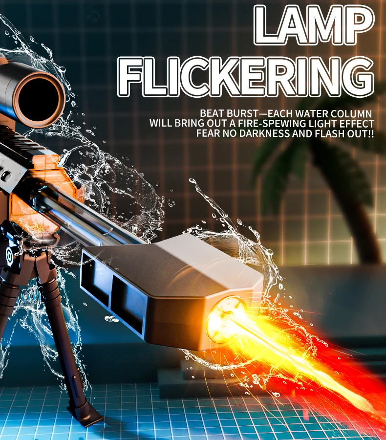 Elektrisch en handmatig waterpistool met licht en geluid_voghion.com