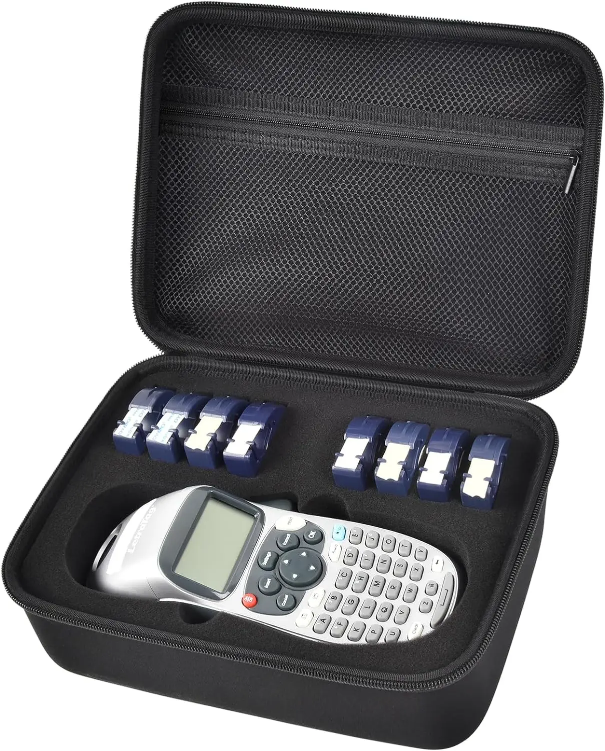 Protective Carrying Case for Handheld Label Maker with Mesh Pocket