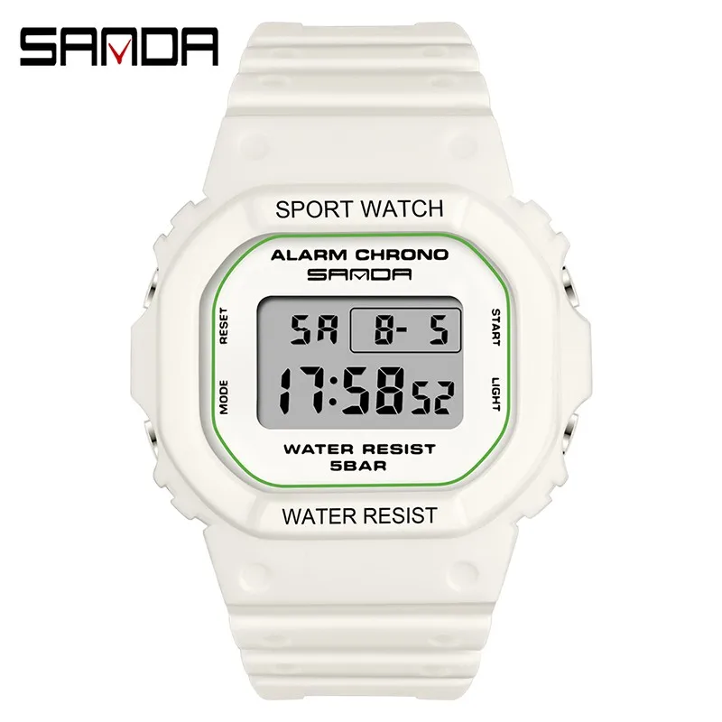 

Часы наручные Sanda мужские электронные, модные брендовые цифровые водонепроницаемые ударопрочные, спортивные, для мальчиков и девочек