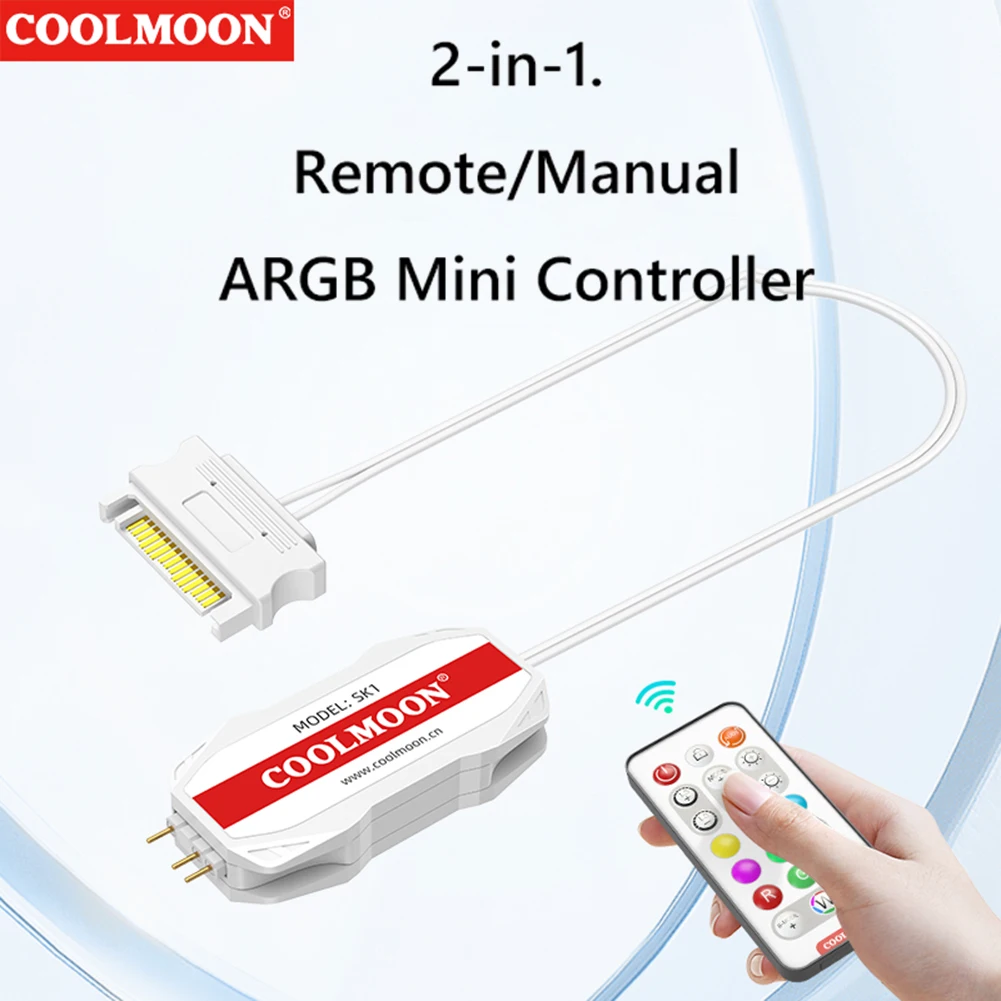 รูปสินค้า อะแดปเตอร์ควบคุม RGB 5V 3Pin สำหรับ PC และพัดลม